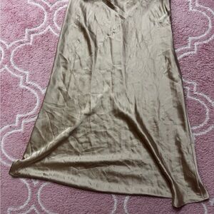 Essue Champagne Satin Skirt